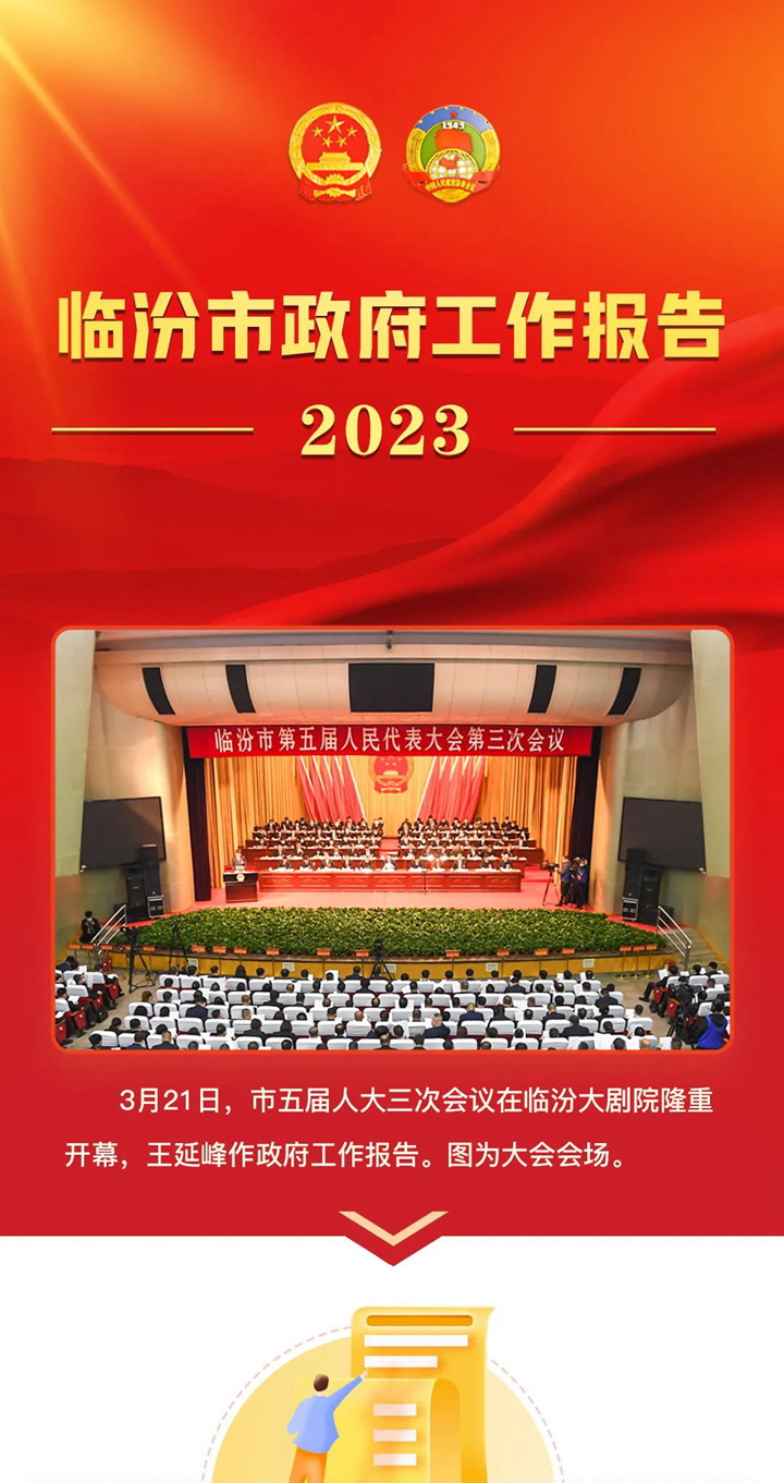收藏！2023臨汾市政府工作報告圖解版來了！